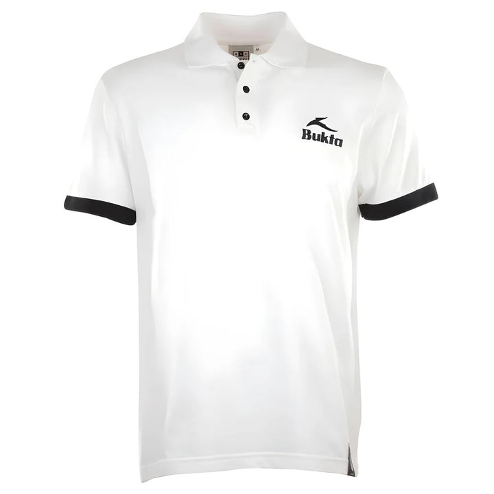 BUKTA Polo White with Black Cuffs_0