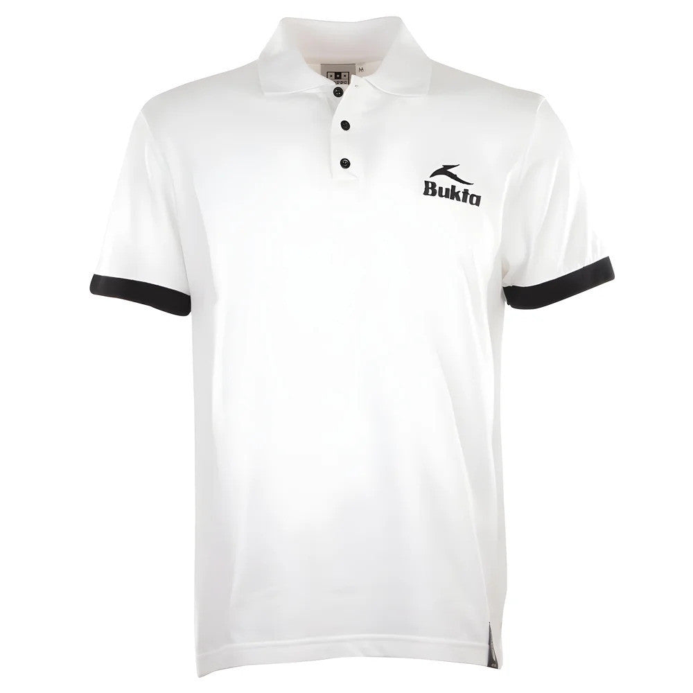 BUKTA Heritage Polo White with Black Cuffs_0