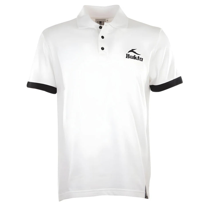 BUKTA Heritage Polo White with Black Cuffs_0