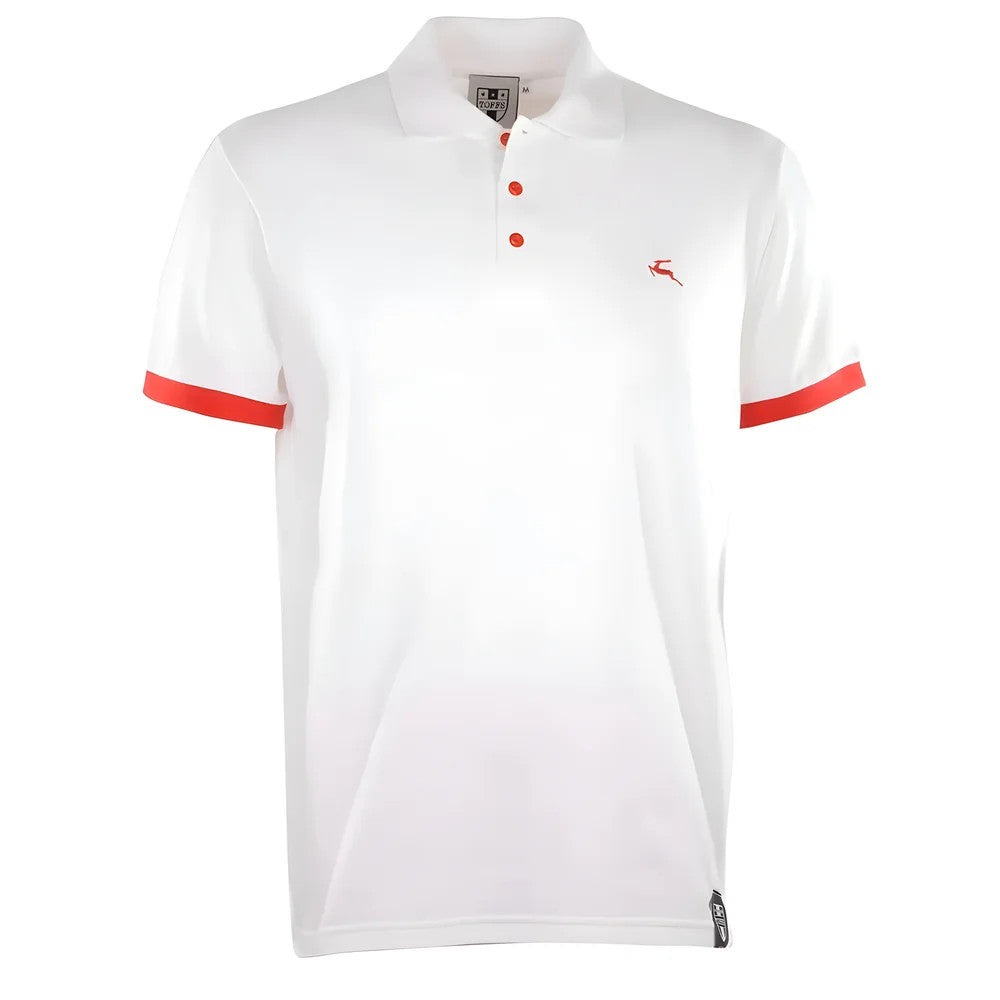 BUKTA Lifestyle Polo White with Red Cuffs Tshirt