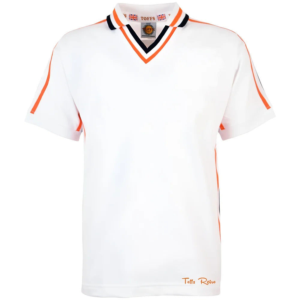TOFFS Retro White Short Sleeve Shirt With Orange/Black Tape_0