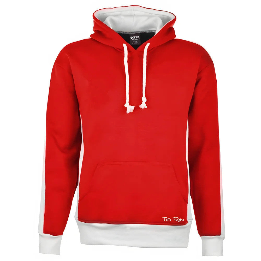 Toffs Retro Red Hoodie White Sleeve Panels_0