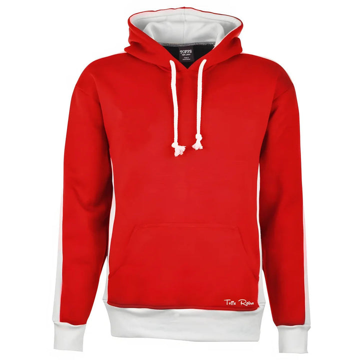 Toffs Retro Red Hoodie White Sleeve Panels_0