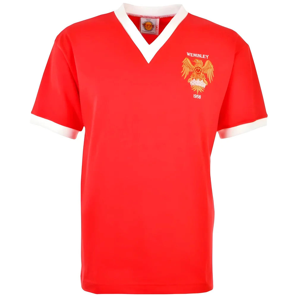 Manchester Reds 1958 FACF Kids Retro Football Shirt_0