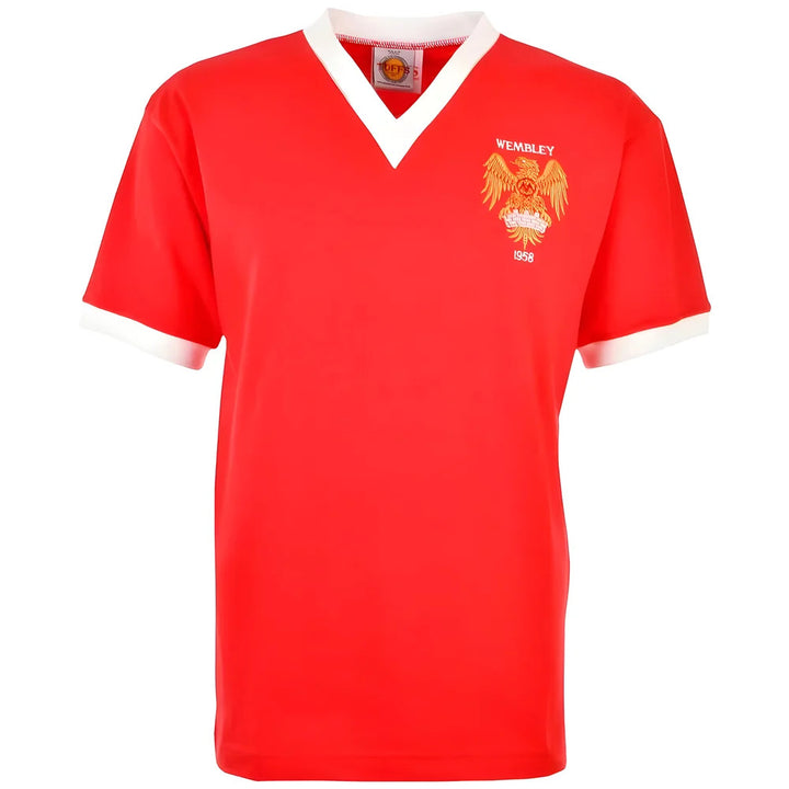 Manchester Reds 1958 FACF Kids Retro Football Shirt_0