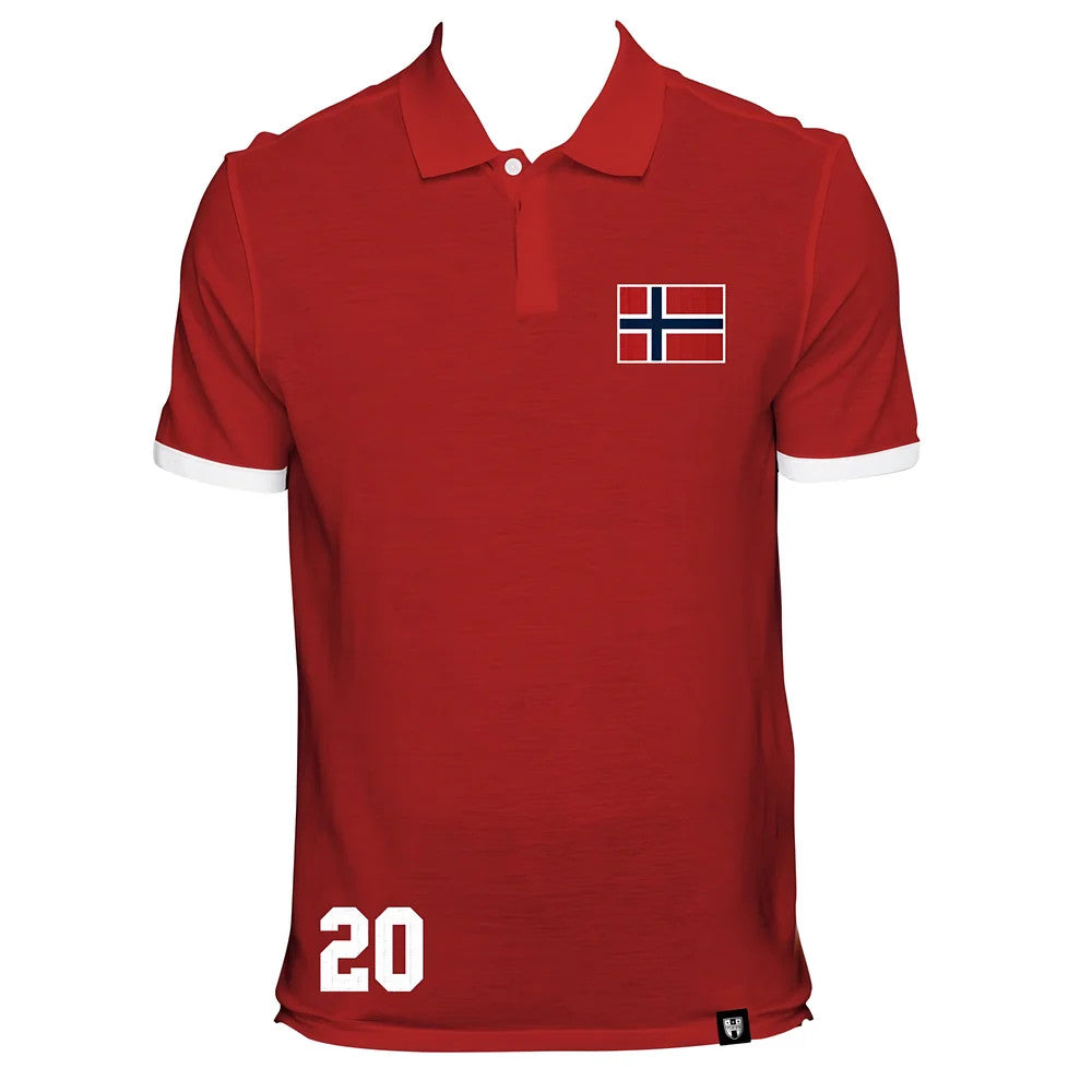 Norway No 20 Red Polo Shirt_0