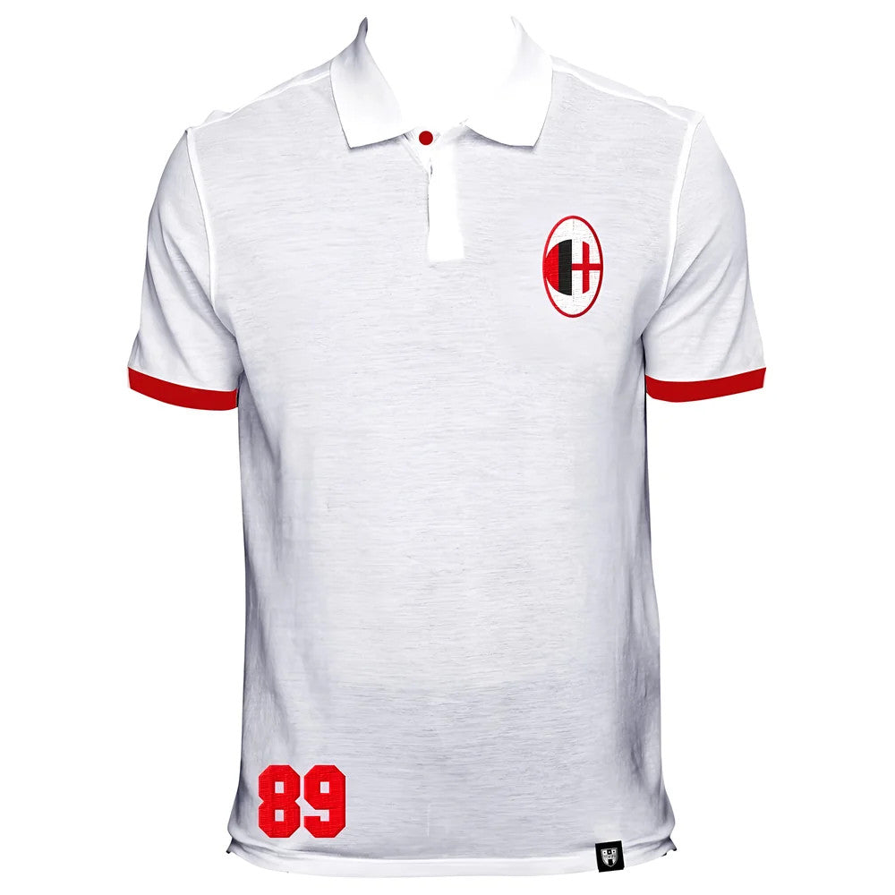 AC Milan No 89 White Polo Shirt_0