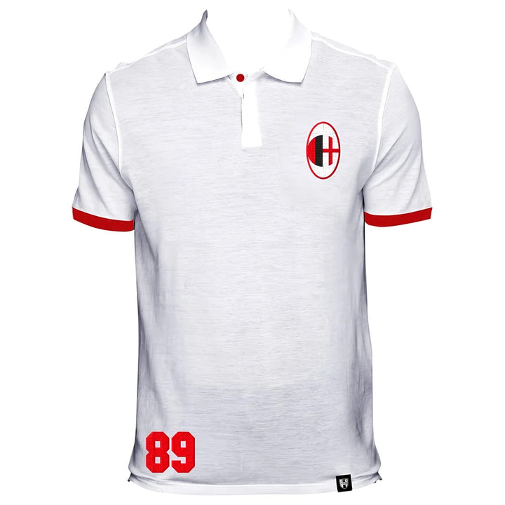 AC Milan No 89 White Polo Shirt_0