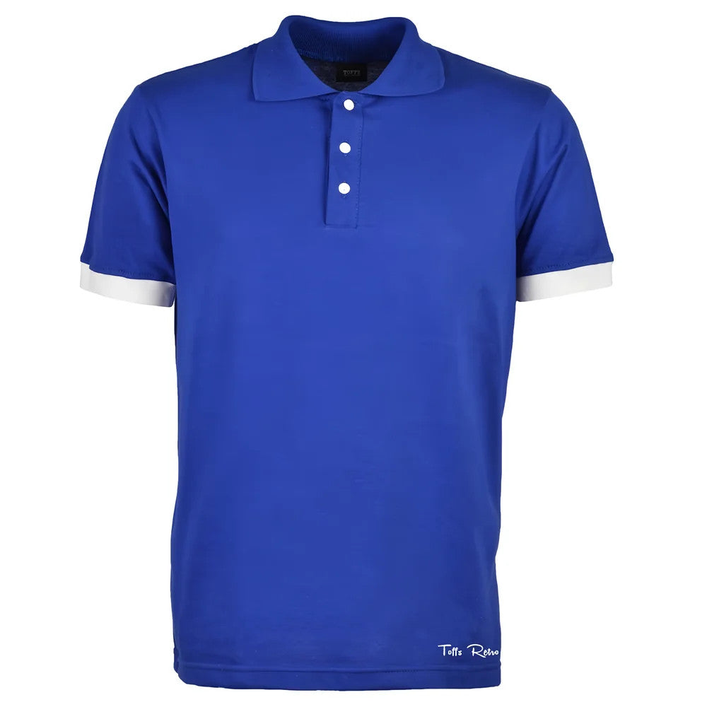 Toffs Retro Polo Shirt - Royal with White Cuffs_0