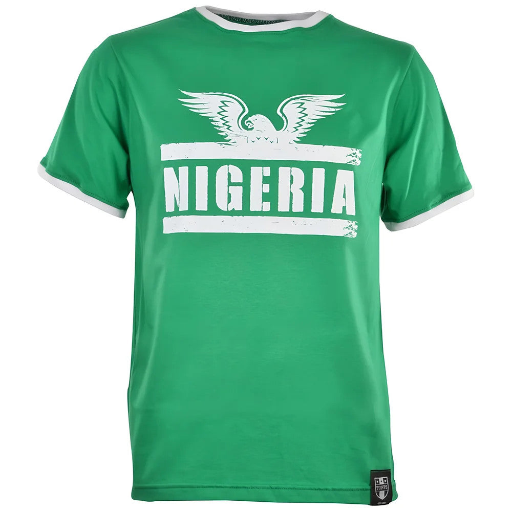 Nigeria T-Shirt - Green/White Ringer_0