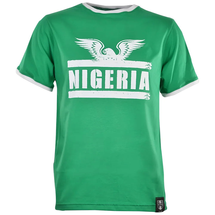 Nigeria T-Shirt - Green/White Ringer_0
