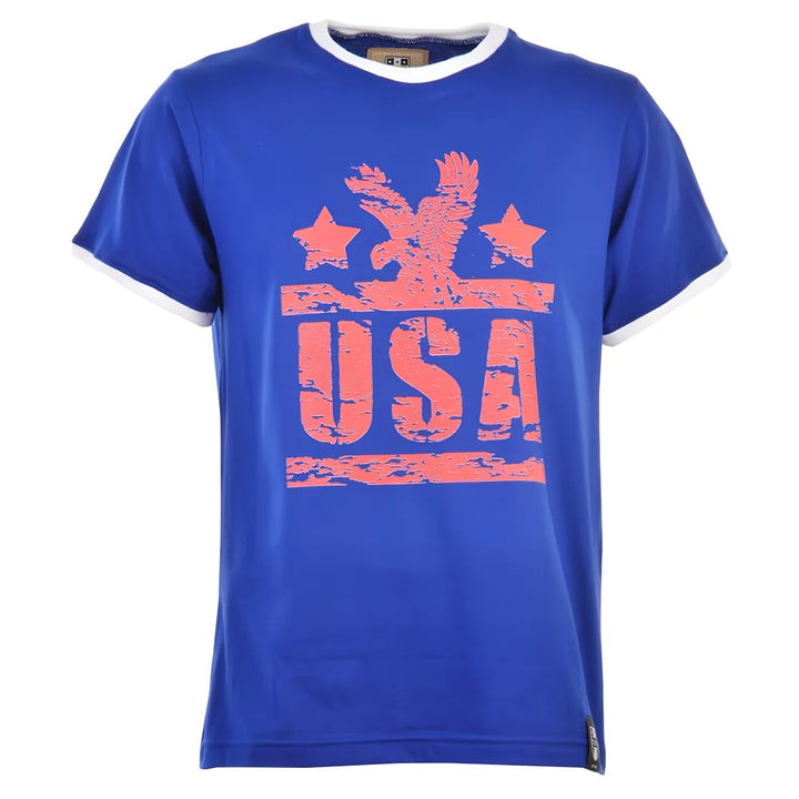 USA T-Shirt - Royal/White Ringer_0