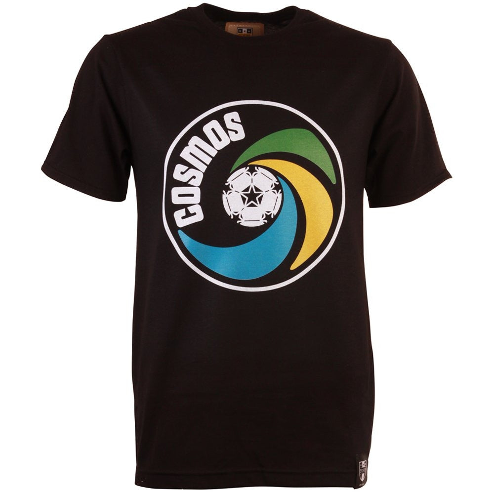 New York Cosmos Vintage Logo Black T-Shirt_0
