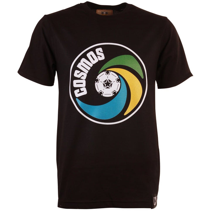 New York Cosmos Vintage Logo Black T-Shirt_0