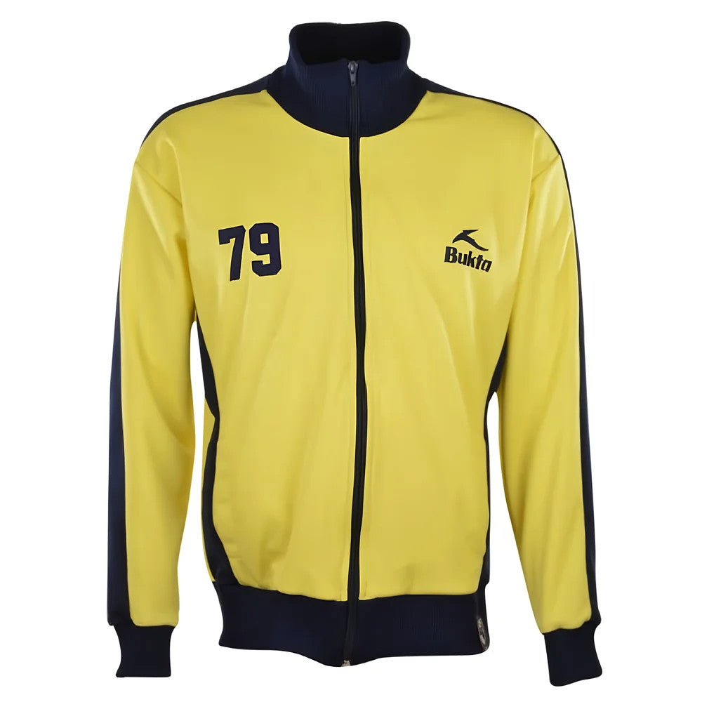 BUKTA Heritage Track Top Yellow with Navy Panels/Cuffs/W'B_0