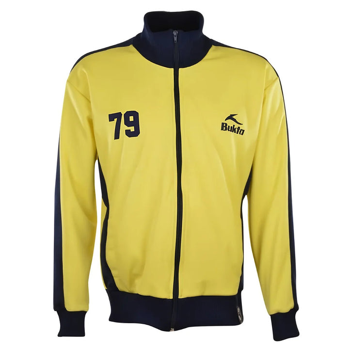 BUKTA Heritage Track Top Yellow with Navy Panels/Cuffs/W'B_0