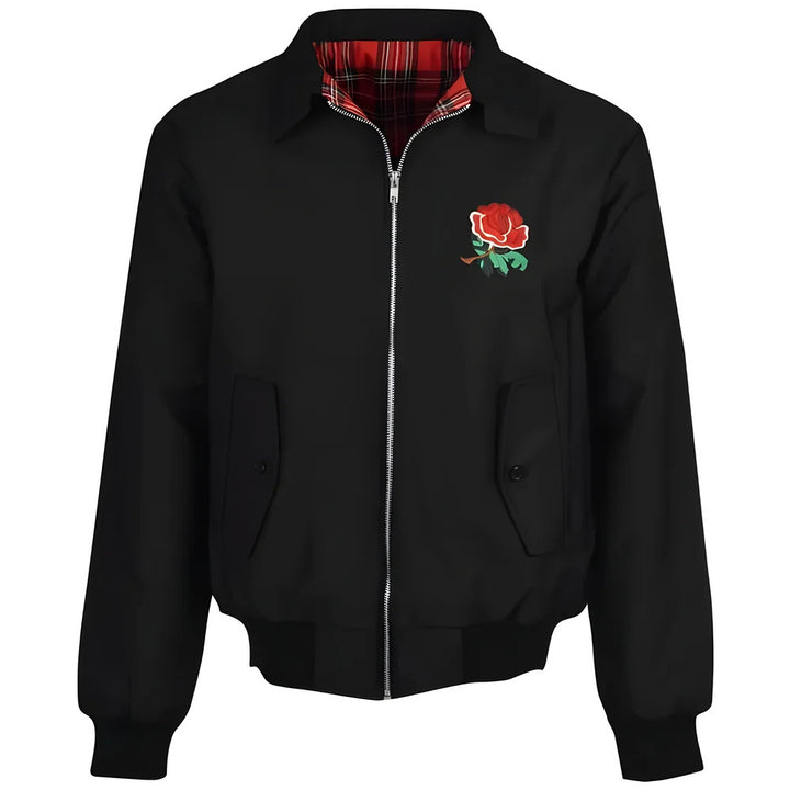 England 1980 Rugby Black Harrington Jacket_0