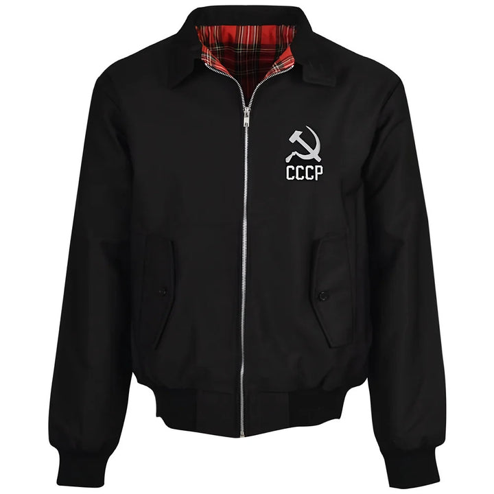 Soviet Union CCCP Black Harrington Jacket_0