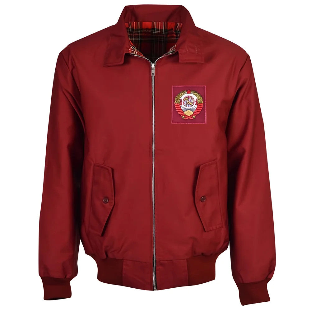 Soviet Union Maroon Harrington Jacket_0