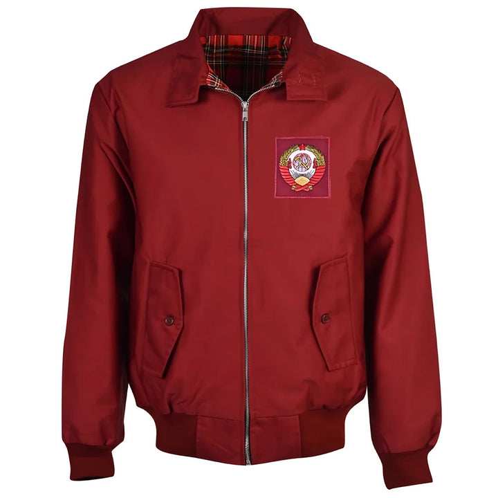 Soviet Union Maroon Harrington Jacket_0