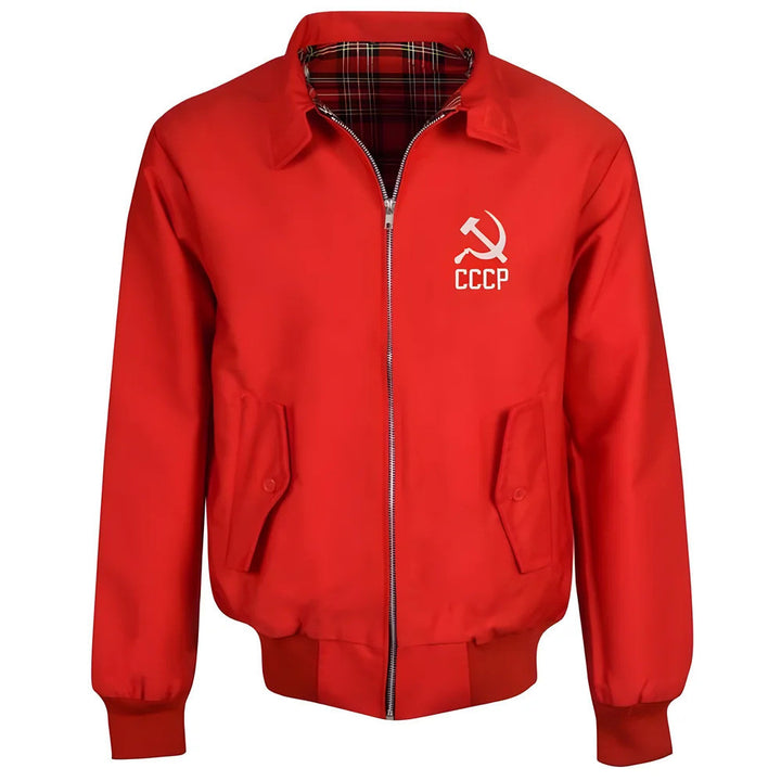 Soviet Union CCCP Red Harrington Jacket_0