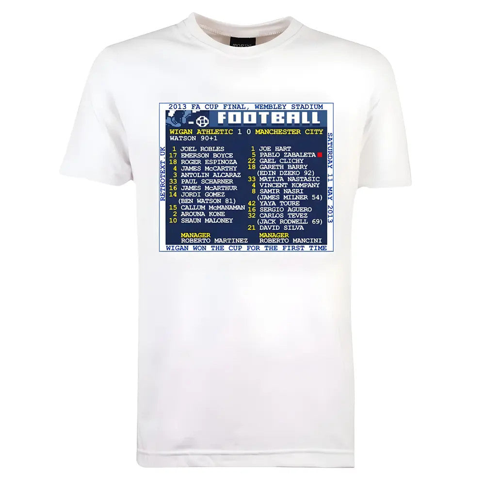 2013 FA Cup Final (Wigan Athletic) Retrotext T-shirt - White_0