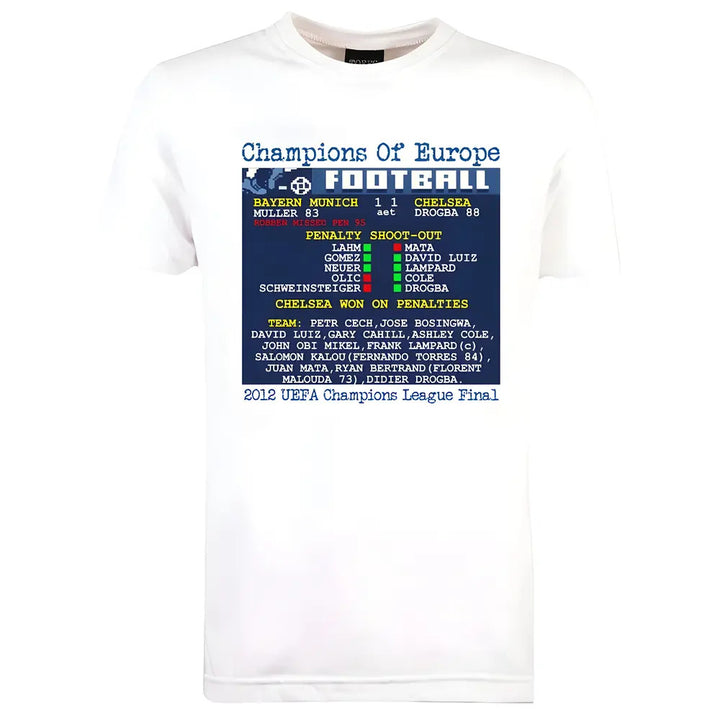 2012 CHAMPIONS LEAGUE FINAL (CHELSEA) RETROTEXT T-SHIRT_0