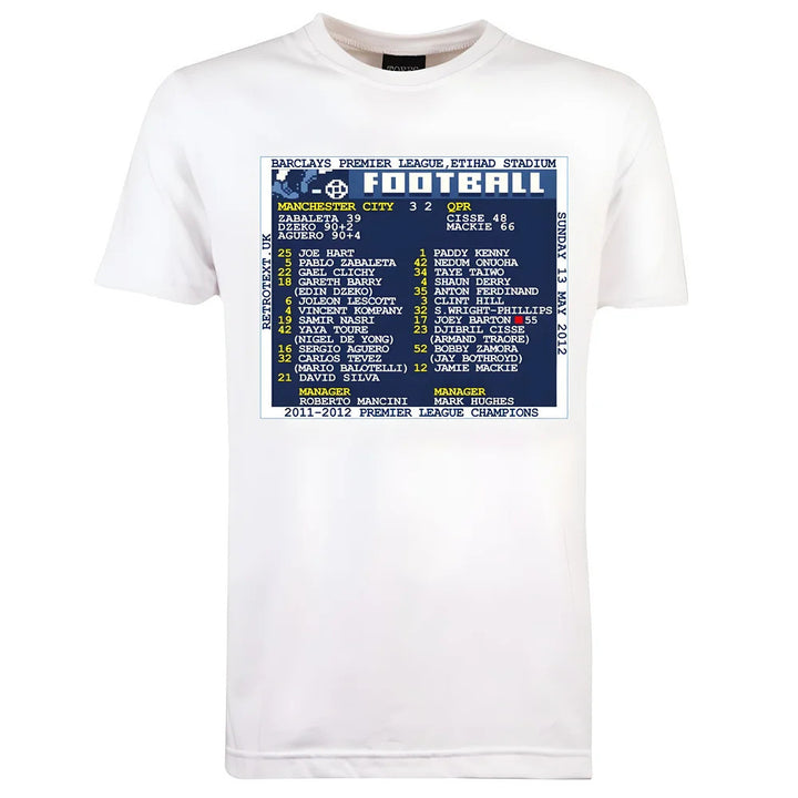 2012 Man City v QPR (Manchester City) Retrotext t-shirt_0