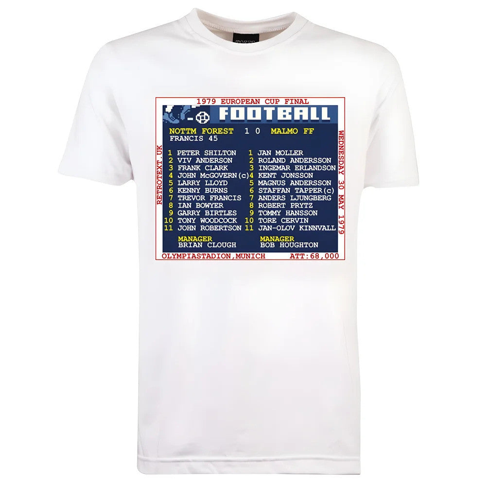 1979 European Cup Final (Nottingham Forest) Retrotext t-shirt_0
