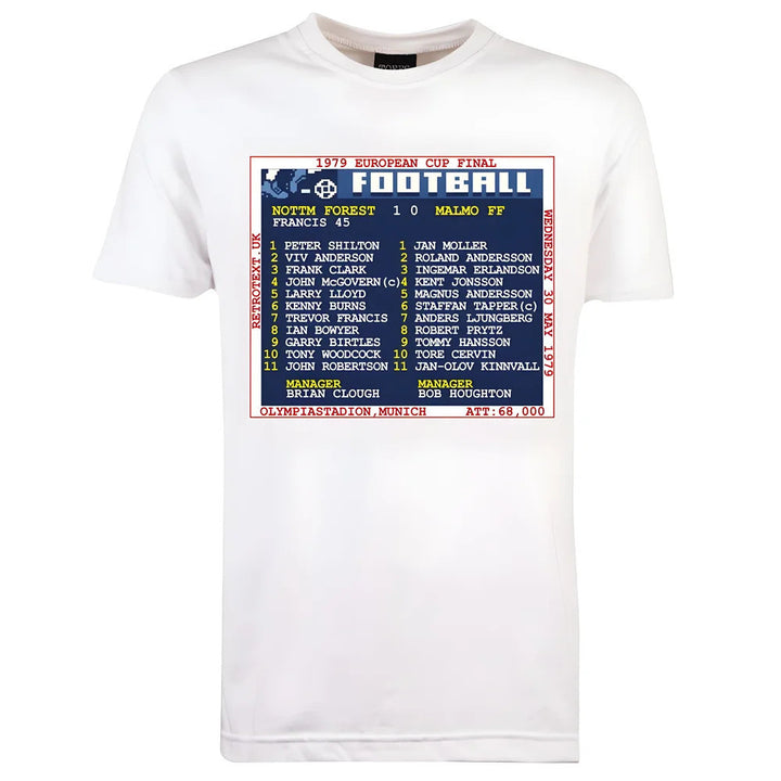 1979 European Cup Final (Nottingham Forest) Retrotext t-shirt_0
