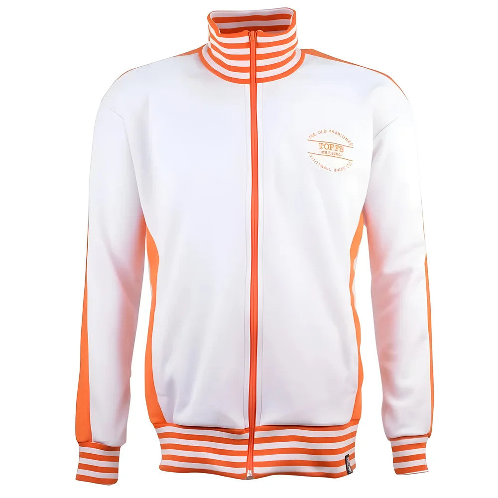 The Old Fashioned Football Shirt Co.- White/Orange Track Top_0