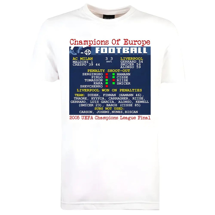 2005 Champions League Final (Liverpool) Retrotext T-Shirt_0