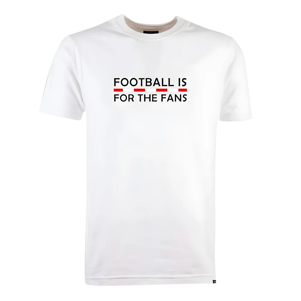Red/White Football is for the Fans - White T-Shirt_0