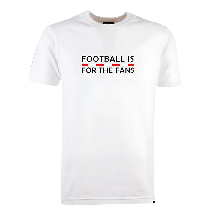 Red/White Football is for the Fans - White T-Shirt_0