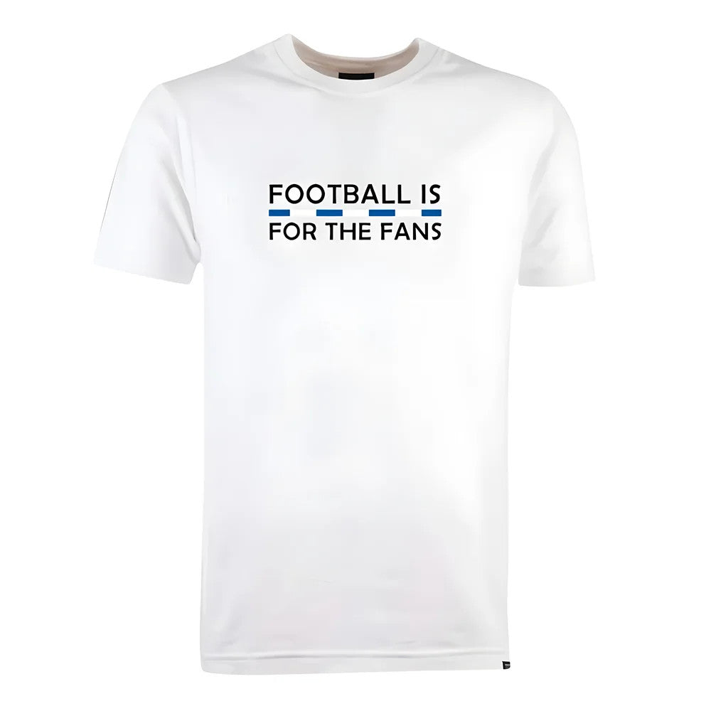 Blue/White Football is for the Fans - White T-Shirt_0