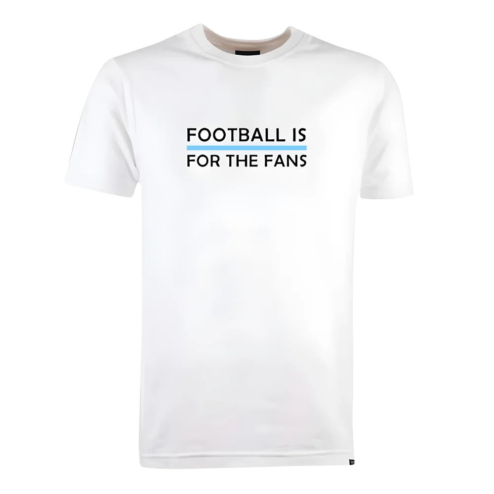 Sky Blue Football is for the Fans - White T-Shirt_0
