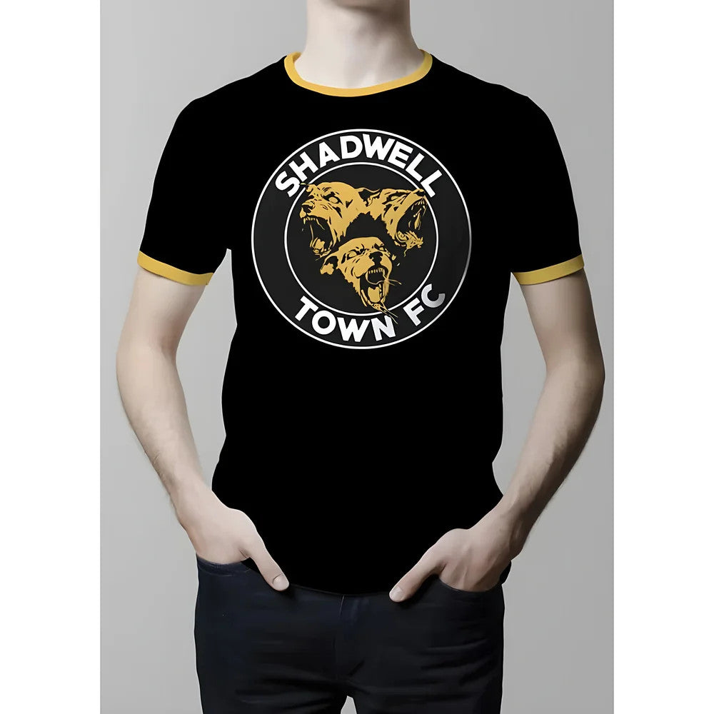 Shadwell Town T-shirt - Black/Amber Ringer_0
