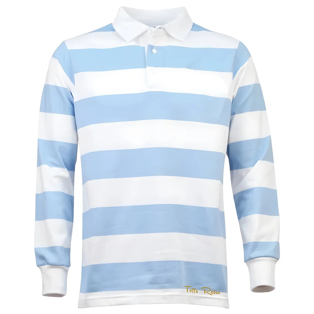 TOFFS Classic Retro Sky/white Stripe Long Sleeve Shirt_0