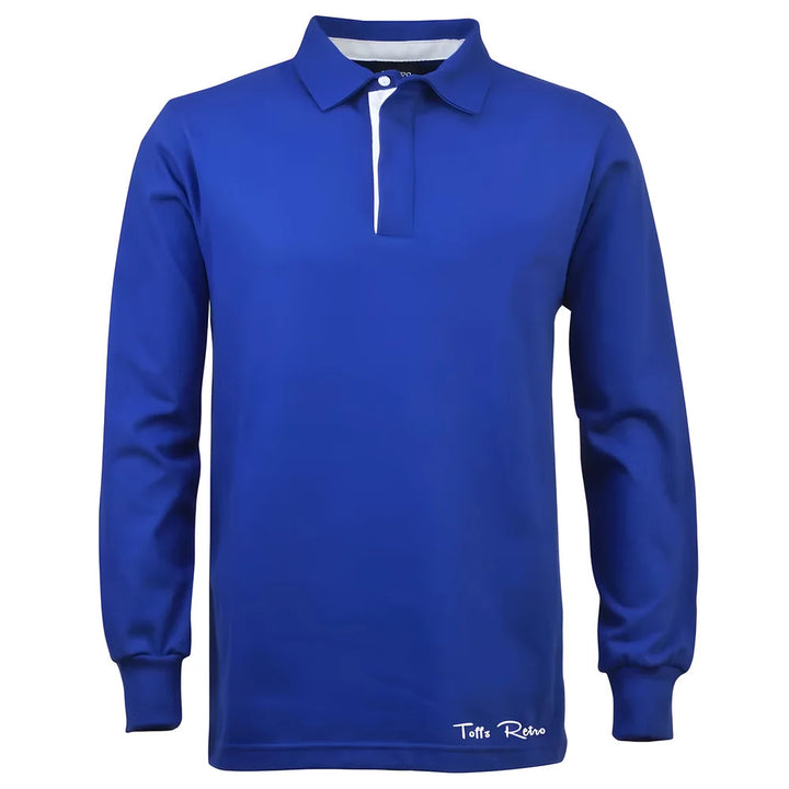 TOFFS Classic Retro Royal Blue Rugby Style Long Sleeve Shirt_0