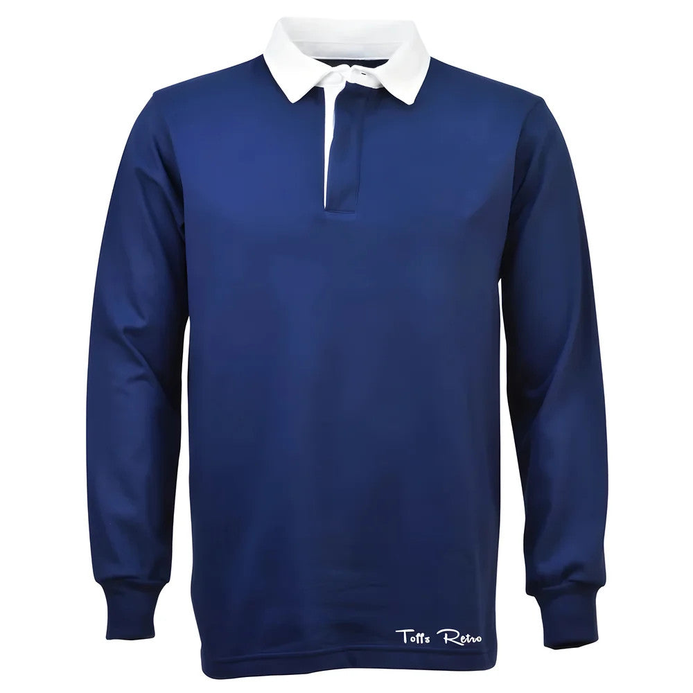 TOFFS Classic Retro Navy Long Sleeve Rugby Stlye Shirt_0