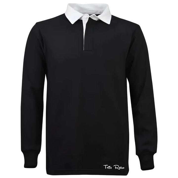 TOFFS Classic Retro Black Long Sleeve Rugby Style Shirt_0