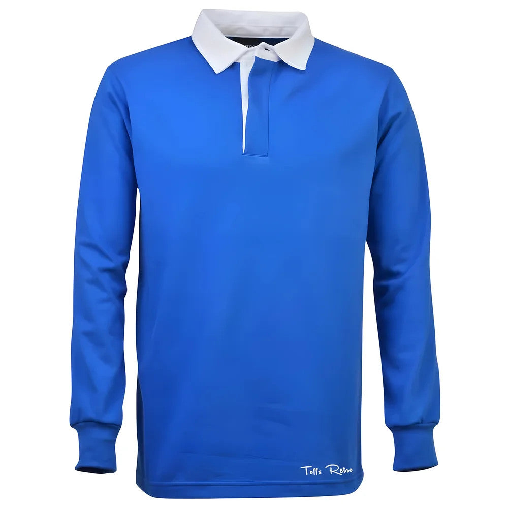 TOFFS Classic Retro Royal Blue Long Sleeve Rugby Syle Shirt_0