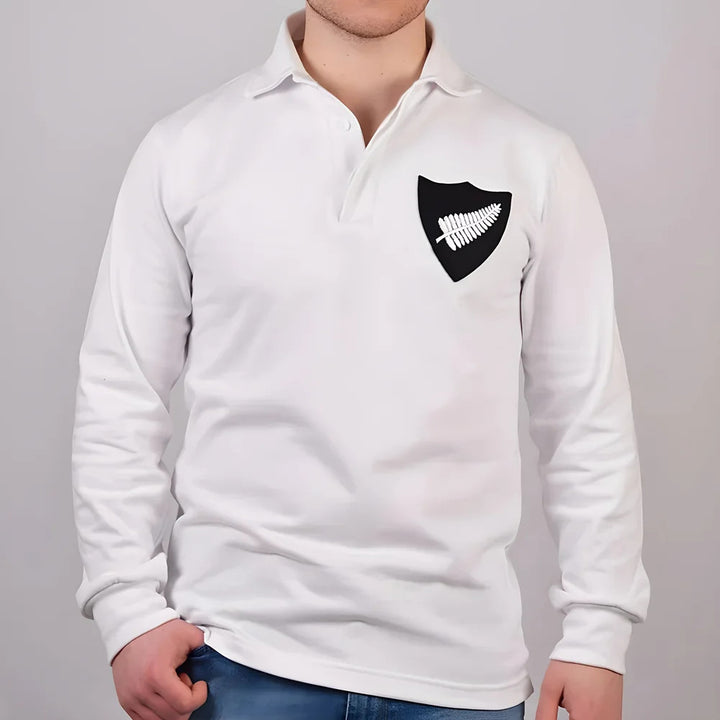 New Zealand 1930 Vintage White Rugby Shirt_0