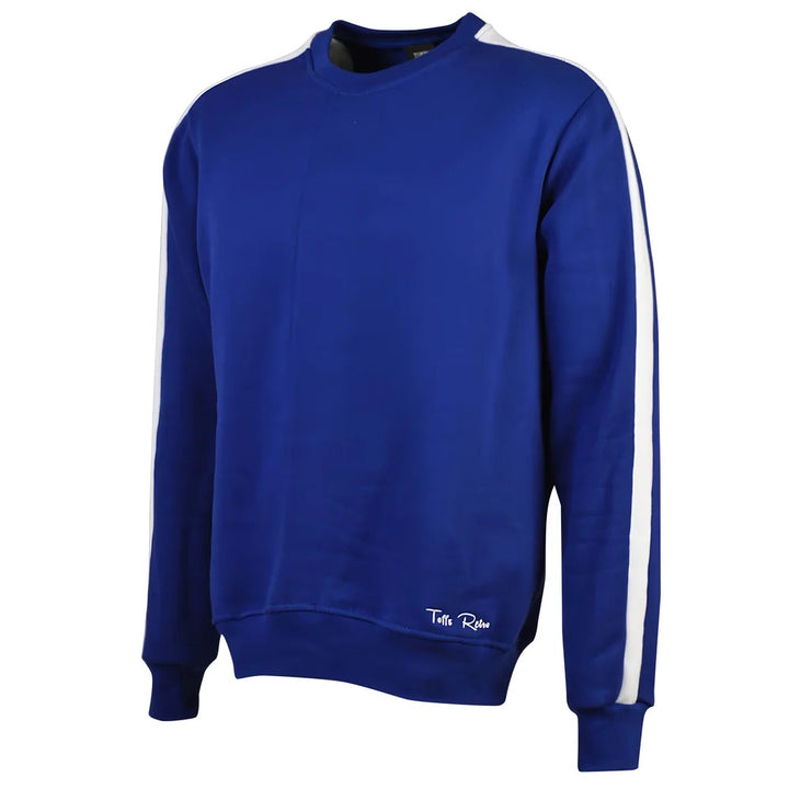 Toffs Retro Royal Sweatshirt - White Sleeve Panels_0