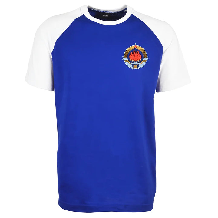 Yugoslavia Raglan Sleeve Royal/White T-Shirt_0