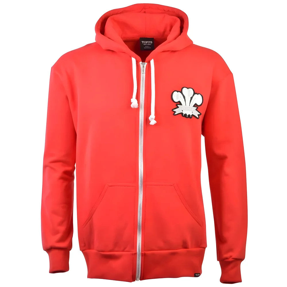 Wales 1905 Vintage Rugby Zipped Hoodie - Red_0
