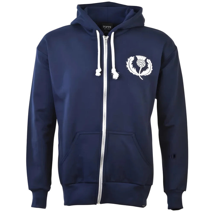 Scotland 1925 Vintage Rugby Zipped Hoodie - Navy_0