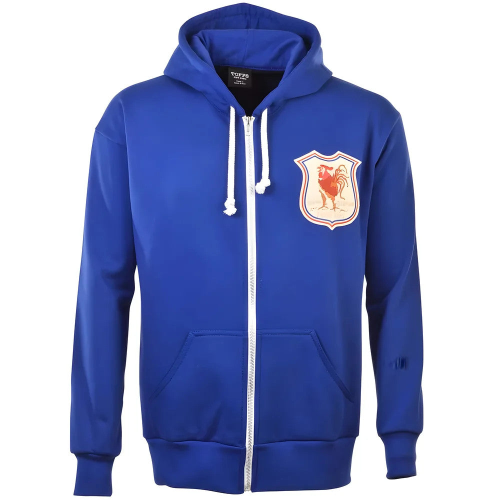 France 1924 Vintage Rugby Zipped Hoodie - Royal_0