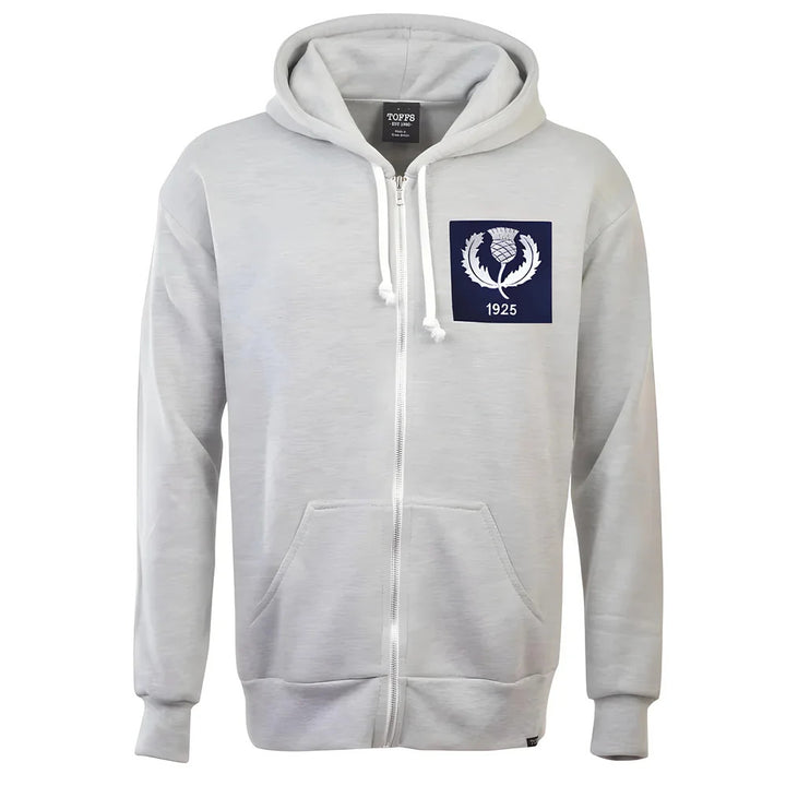 Scotland Thistle 1925 Vintage Zipped Hoodie - Light Grey_0