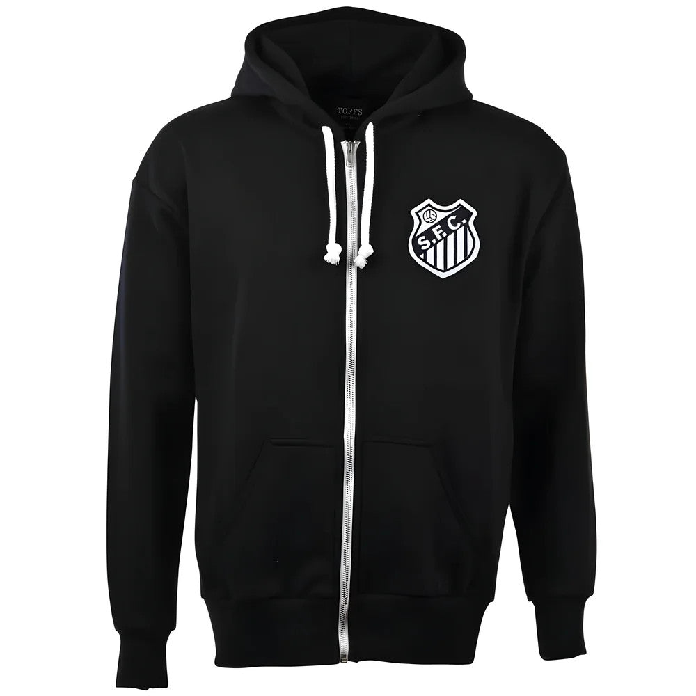 Santos Zipped Hoodie - Black_0